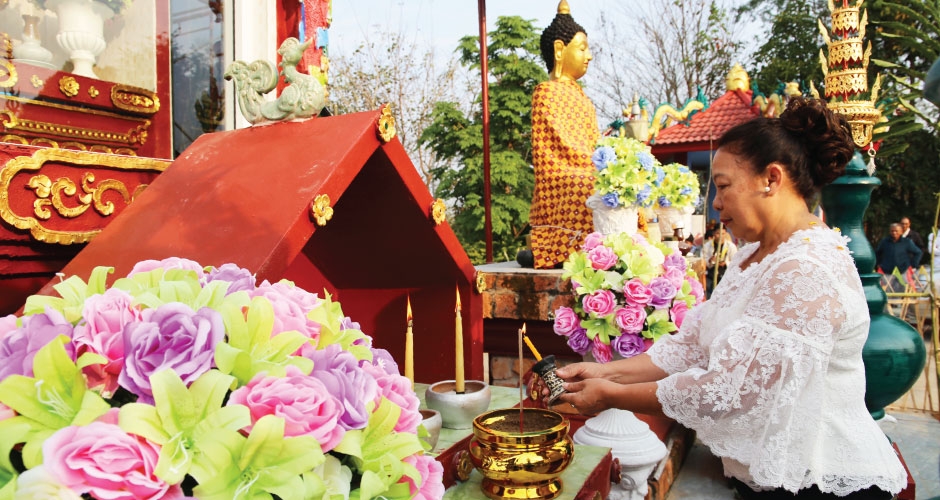 คณะศรัทธาวัดพระธาตุน้ำต้อง พระธาตุเกตุแก้วจุฬามณี (บ่อน้ำพุเย็น)